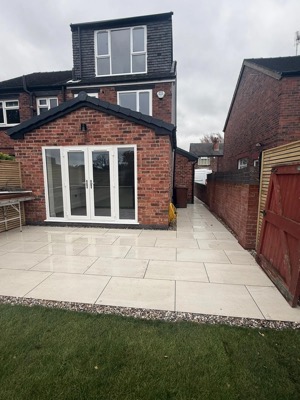 Rear extension and patio