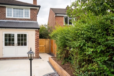 Patio and raised border