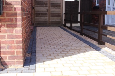 Block paving and access gate