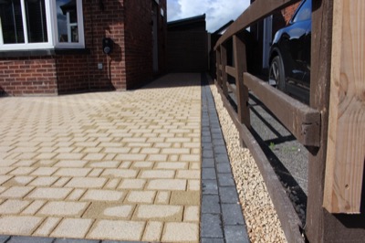 Driveway and timber gate