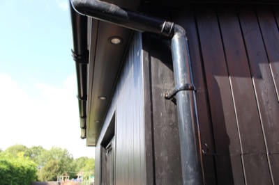 External cladding and gutter detail