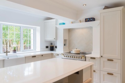 Kitchen and island